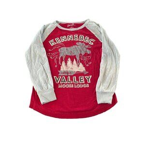 Peek Raglan Kennebec Valley Moose Tee Size 6/7